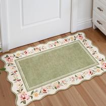 Tapete Lahome Floral Verde 60x90cm Lavável Antiderrapante