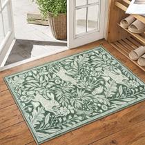 Tapete Lahome Forest Rabbit 60x90cm Entrada para banheiro verde