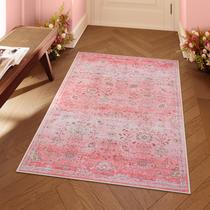 Tapete Lahome Pink Boho Lavável (90x150cm) - Quarto Infantil