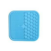 Tapete Lamber Interativo Cães e Gatos Com Ventosa Azul Tapete Lamber Interativo Cães e Gatos Com Ventosa Azul