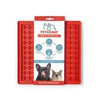 Tapete Lamber Para Cães E Gatos Pet & Kauf Vermelho 25X25Cm