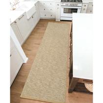 Tapete LEEVAN 79x244 cm, trançado bronzeado/creme, lavável Tapete LEEVAN 79x244 cm, trançado bronzeado/creme, lavável