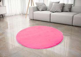 Tapete Liso RENDONDO 140X140 Pelucia MACIA COM ACAMENTO