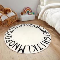 Tapete LIVEBOX ABC Play Room Kids redondo 120 cm preto