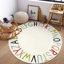 Tapete LIVEBOX ABC Play Room Round Kids Tapete infantil 71 polegadas multicolorido