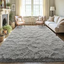 Tapete LOCHAS 160x229 cm Cinza Ultra Macio e Fofo Tapete LOCHAS 160x229 cm Cinza Ultra Macio e Fofo