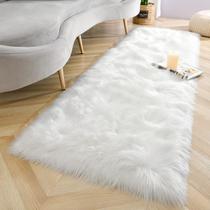 Tapete LOCHAS 61x152 cm Pelaje Sintético Suave y Esponjoso Blanco Tapete LOCHAS 61x152 cm Pelaje Sintético Suave y Esponjoso Blanco