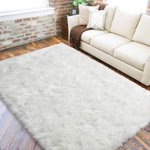 Tapete LOCHAS Faux Fur Eepskin 91x152 cm Branco Lavável