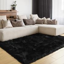 Tapete LOCHAS Soft Faux Fur 91x152 cm Preto Lavável Tapete LOCHAS Soft Faux Fur 91x152 cm Preto Lavável