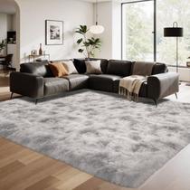 Tapete Loutiroot Home 150x240 cm Tapete felpudo cinza branco felpudo Tapete Loutiroot Home 150x240 cm Tapete felpudo cinza branco felpudo