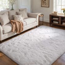 Tapete LòutiRoot Home White Fluffy 120x180cm para quarto Tapete LòutiRoot Home White Fluffy 120x180cm para quarto