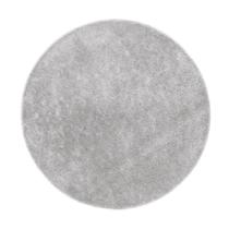 Tapete Macio Peludo 1,00m Redondo Cinza