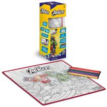 Tapete Mágico Acqua Avengers com 6 Canetas Laváveis 50X50CM Tapete Mágico Acqua Avengers com 6 Canetas Laváveis 50X50CM