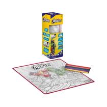 Tapete Mágico Acqua p/ Colorir Avengers c/ 6 Canetinhas Laváveis Multikids - BR2385