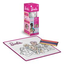 Tapete Mágico Barbie para Colorir + 6 Canetas - Diversão