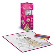 Tapete Mágico Princesa para Colorir + 6 Canetas - Diversão