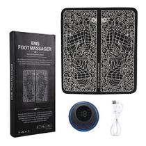 Tapete massageador elétrico para pés EMS, massageado de fisioterapia para cuidados de massagem saúde física