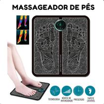 Tapete Massageador Portátil Pés Preto