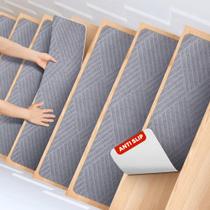 Tapete MBIGM, pacote com 15 degraus de escada antiderrapantes, 20x76 cm, cinza claro Tapete MBIGM, pacote com 15 degraus de escada antiderrapantes, 20x76 cm, cinza claro