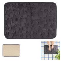 Tapete Memory Foam Banheiro 60x40cm Poliéster Antiderrapante Estrelas - 4321 Mor Tapete Memory Foam Banheiro 60x40cm Poliéster Antiderrapante Estrelas - 4321 Mor