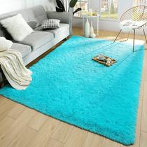 Tapete Merelax 152x244cm Grande Pelúcia Pelúcia Azul-petróleo