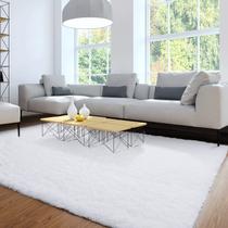 Tapete Merelax 183x274 cm Grande Tapete Shaggy branco macio