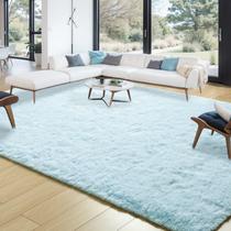 Tapete Merelax Large Shaggy Soft Plush 244x305 cm azul bebê