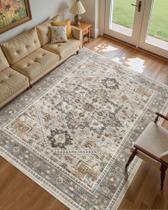 Tapete Micgeek 274 x 366 cm Lavável Antiderrapante Taupe Tapete Micgeek 274 x 366 cm Lavável Antiderrapante Taupe