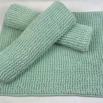 Tapete Microfbra d Bolinha Banheiro Popcorn Camesa 60cmx40cm
