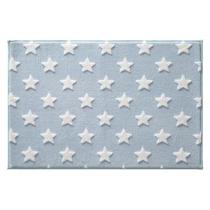 Tapete Mimo Retangular Estrelas Azul Jolitex