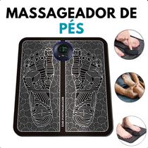 Tapete Mini EMS Massageador Pés Preto
