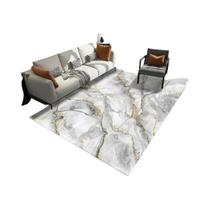 Tapete Moderno Grande Abstrato Em Mármore Antiderrapante Para Sala De Estar, Quarto, Sofá, Mesa E