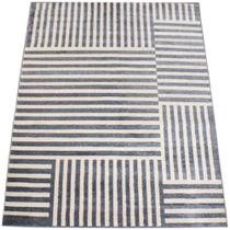 Tapete Moderno Nice Design Patchwork Cinza e Bege 2,00x3,00m