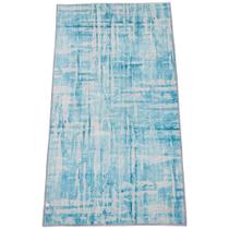 Tapete Moderno Summer Paint Brush Branco Azul 0,80 x 1,50m