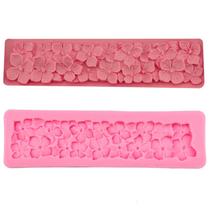 Tapete Molde Silicone Flores Floral Violetas Fondant Biscuit