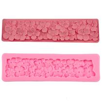 Tapete Molde Silicone Flores Floral Violetas Fondant Biscuit
