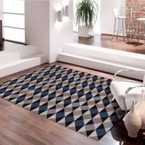 Tapete Mosaico Argyle Antiderrapante 140x200 Casa Dona Cinza