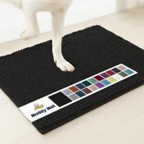 Tapete Muddy Mat 61x91cm Absorvente de Água Antiderrapante Preto Tapete Muddy Mat 61x91cm Absorvente de Água Antiderrapante Preto