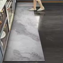 Tapete Multiuso Antiderrapante PVC Marmore Cinza Escuro 100x30cm - WX10755