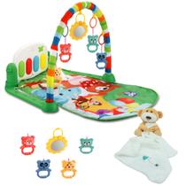 Tapete Musical Animais p/ bebes Portatil e Naninha Ursinho