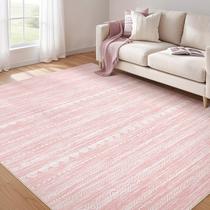Tapete Nakagishi 5x7 Rosa Lavável à Máquina Estilo Boho Tapete Nakagishi 5x7 Rosa Lavável à Máquina Estilo Boho