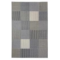 Tapete New Búzios Patchwork 2,00x3,00m Cinza Sisal Sintético