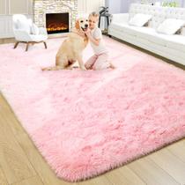 Tapete Noahas Fluffy Pink 6x9 pés/180x270 cm Shaggy para sala de estar
