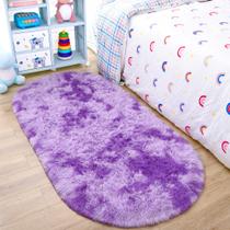 Tapete Noahas oval Fluffy Purple 80x160cm para quarto de crianças