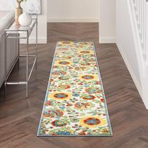 Tapete Nourison Aloha 70x305 cm Indoor Outdoor Ivory Multi