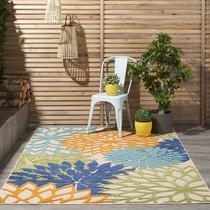 Tapete Nourison Aloha 89x132 cm Interior e Exterior Tropical