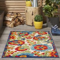 Tapete Nourison Home Aloha Multicolor 81x122 cm Interior e Exterior