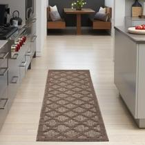 Tapete Nourison Home Easy Care Brown 67x229 cm, sem soltar