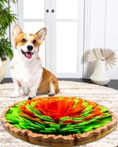 Tapete olfativo ajustable BBdis para perros, tapete olfativo naranja + verde