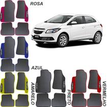 Tapete Onix de 2017 a 2022 Amarelo Azul Preto Rosa Vermelho Jogo 4 Peças Emborrachado